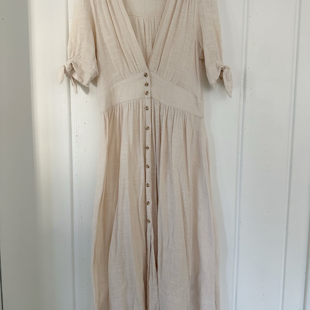Free People Cotton Love of My Life Midi Dress Size M - Picture 3 of 5